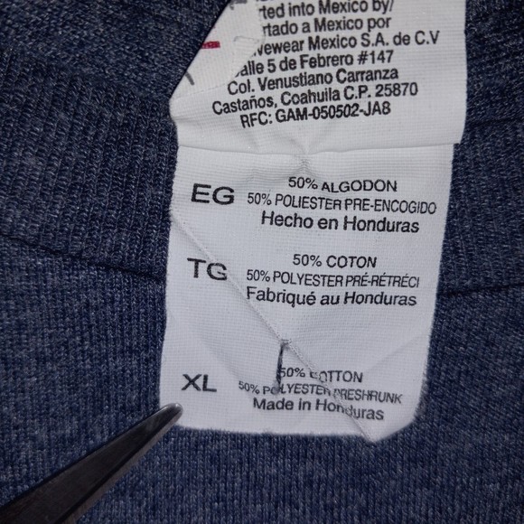 Patriotic Tee Men's XL America Land of the Free Stars Eagle Gildan Heavy Blue - Picture 8 of 12